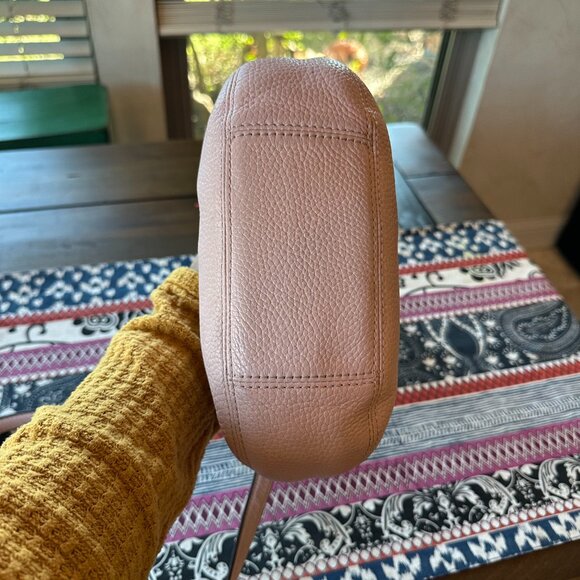 Michael Kors Pebbled Pink Leather Lea Crossbody, Asymmetrical, Criss Cross, EUC - Picture 7 of 12